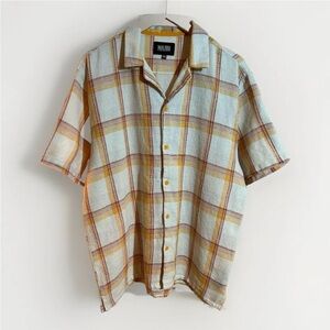 Malibu By Drill - MEN'S Short Sleeve Checkered Button Stylish Shirt - Size XL